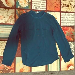 Calvin Klein long sleeve button up blouse